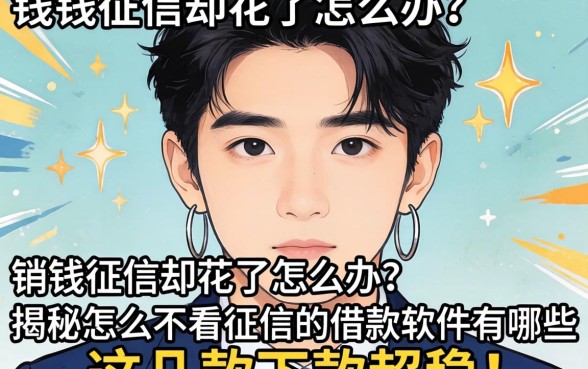 急需用钱征信却花了怎么办？揭秘怎么不看征信的借款软件有哪些，这几款下款超稳！