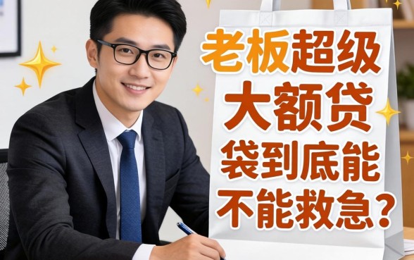 小老板亲历：超级大额贷-袋到底能不能救急？
