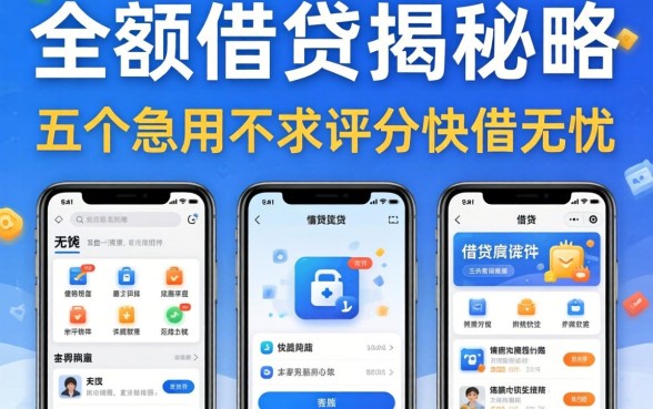 大额的借贷有哪些，揭秘五个急用不求评分快借无忧的软件