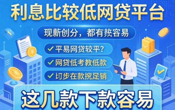 盘点利息比较低的网贷平台都有哪些，这几款下款容易