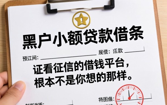 我试了几个黑户小额贷款借条，发现不看征信的借钱平台根本不是你想的那样