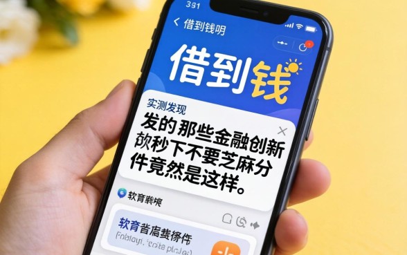 手机上怎么可以借到钱呢？实测发现那些金融创新秒下不要芝麻分的软件竟然是这样