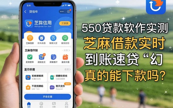 芝麻信用550贷款软件实测，芝麻借款实时到账速借app真的能下款吗