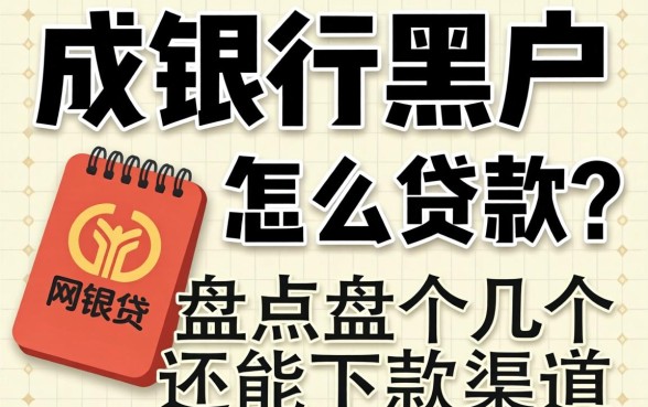 网贷成银行黑户怎么贷款？盘点几个还能下款的渠道