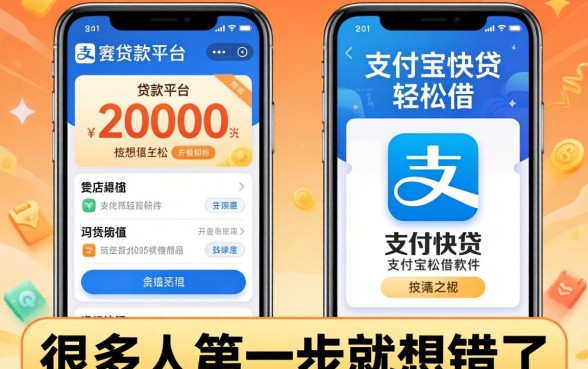 我试了能借20000的贷款平台和支付宝快贷轻松借软件，发现很多人第一步就想错了