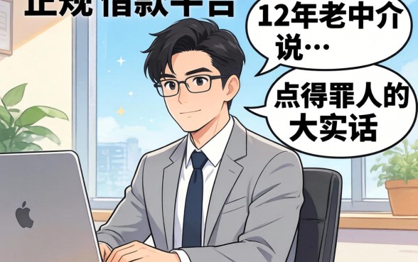 有什么正规的借款平台？12年老中介说点得罪人的大实话