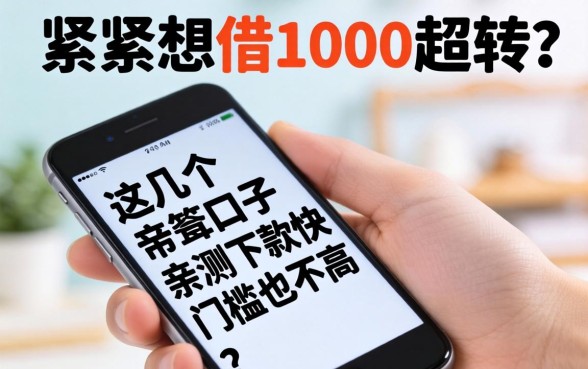手头紧想借1000周转？这几个手机口子亲测下款快，门槛也不高！