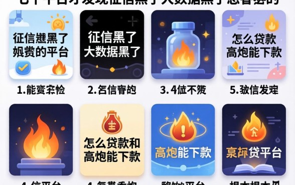 我试了七个平台才发现，征信黑了大数据黑了怎么贷款和高炮能下款的平台根本不是你想的那样