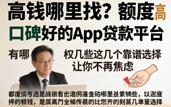 急需用钱哪里找？额度高口碑好的app贷款平台有哪些？这几个靠谱选择让你不再焦虑