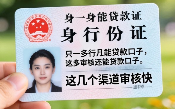 揭秘只用身份证能贷款的口子：这几个渠道审核快