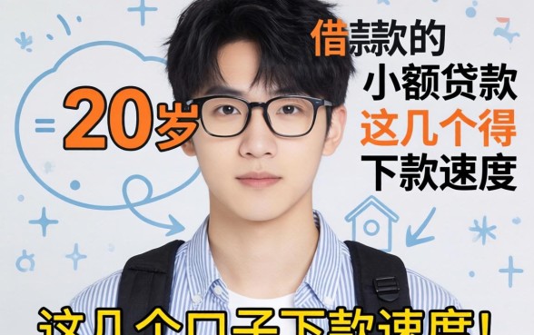 盘点适合20岁借款的小额贷款,这几个口子下款速度还行