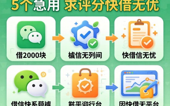 微信借2000块,胪列5个急用不求评分快借无忧的平台