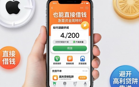 苹果手机也能直接借钱？急需资金周转时，如何避开高利贷陷阱找到靠谱平台？