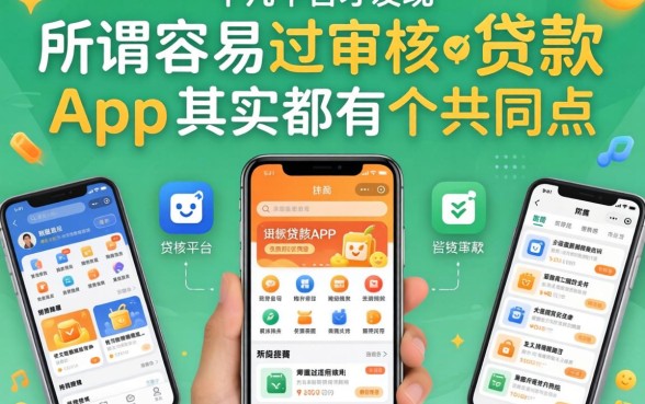 我试了十几个平台才发现，所谓容易过审核的贷款app其实都有个共同点