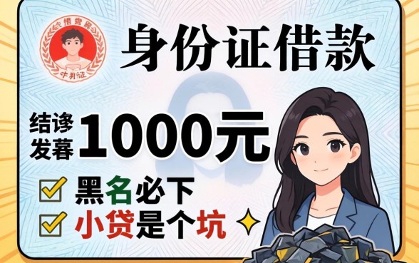 我试过只用身份证借款，结果发现1000元黑户必下小贷是个坑