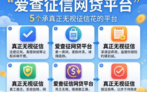 有没有真正不查征信的网贷平台，详尽说明5个真正无视征信花的平台