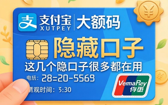 揭秘支付宝大额码：这几个隐藏口子很多人都在用