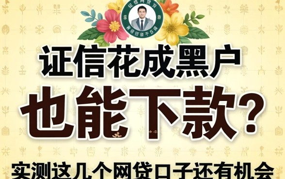 征信花成黑户也能下款？实测这几个网贷口子还有机会