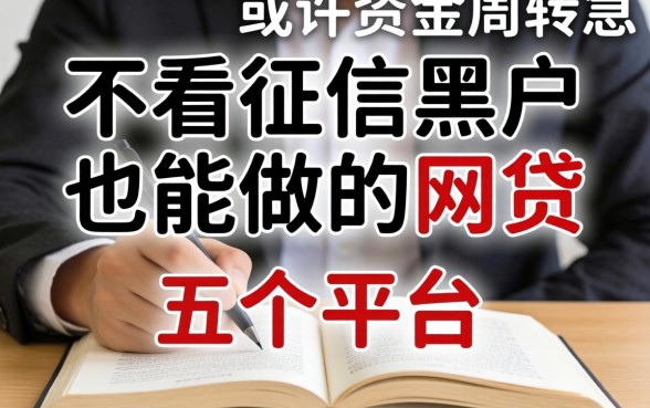 急需资金周转?不看征信黑户也能做的网贷有哪些?这五个平台或许能救急