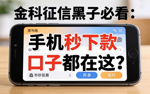 无视征信黑户必看：手机秒下款的口子都在这了
