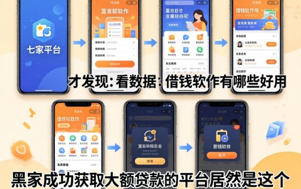 我试了七家平台，才发现不看数据的借钱软件有哪些好用，黑户成功获取大额贷款的平台居然是这个
