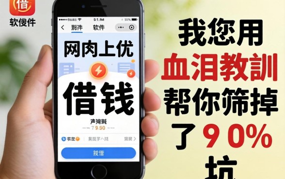 用于手机在网上借钱的软件，我用血泪教训帮你筛掉了90%的坑