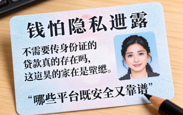急需用钱又怕隐私泄露?不需要传身份证的贷款真的存在吗?哪些平台既安全又靠谱?