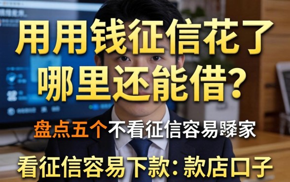 急用钱征信花了哪里还能借？盘点五个不看征信容易下款的口子