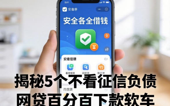 手机上安全软件借钱的,揭秘5个不看征信负债的网贷百分百下款软件