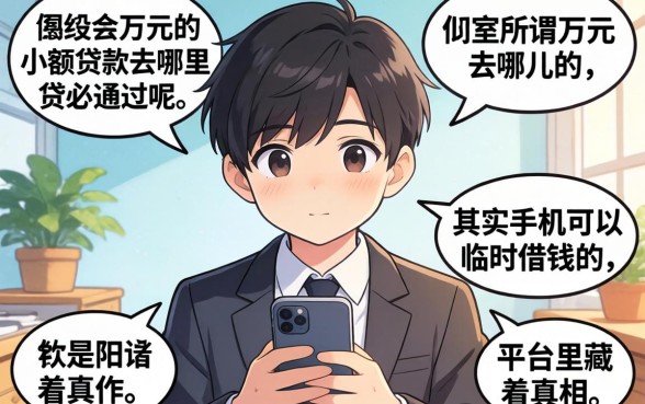 我试了一圈，那些所谓一万元的小额贷款去哪里贷必通过呢，其实手机可以临时借钱的平台里藏着真相