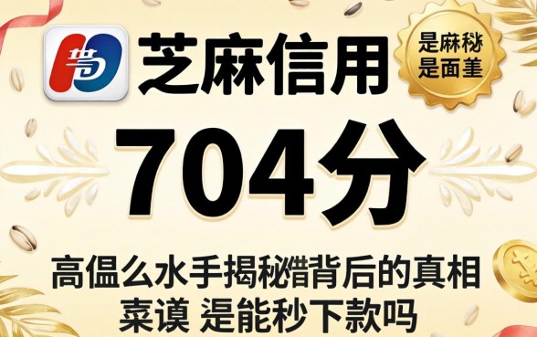 芝麻信用704分是什么水平？能秒下款吗？揭秘高分手借背后的真相与渠道