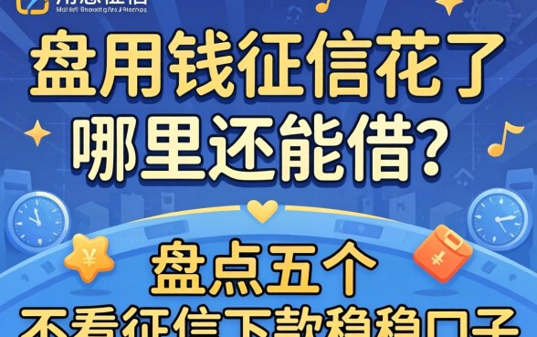 急用钱征信花了哪里还能借？盘点五个不看征信下款稳的口子