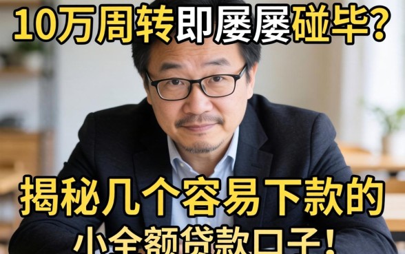 急需10万周转却屡屡碰壁？揭秘几个容易下款的小额贷款口子！