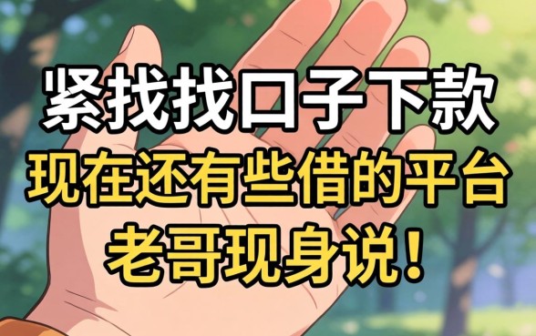 手里头紧想找口子下款，现在还有哪些能借的平台？老哥现身说法推荐几个！