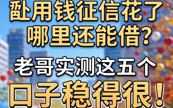 急用钱征信花了哪里还能借？老哥实测这五个口子稳得很！