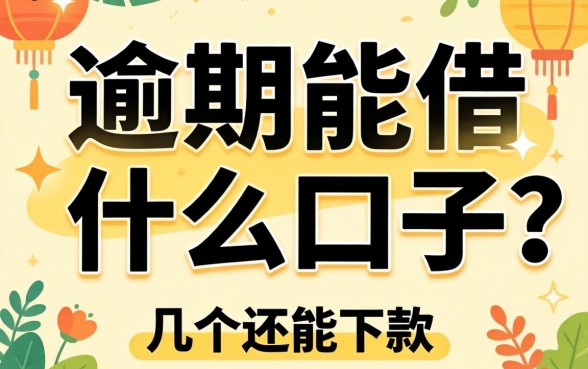 当前逾期能借什么口子？整理了几个还能下款的渠道