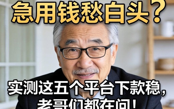 急用钱愁白头？实测这五个平台下款稳，老哥们都在问！