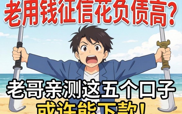 急用钱征信花负债高？老哥亲测这五个口子或许能下款！