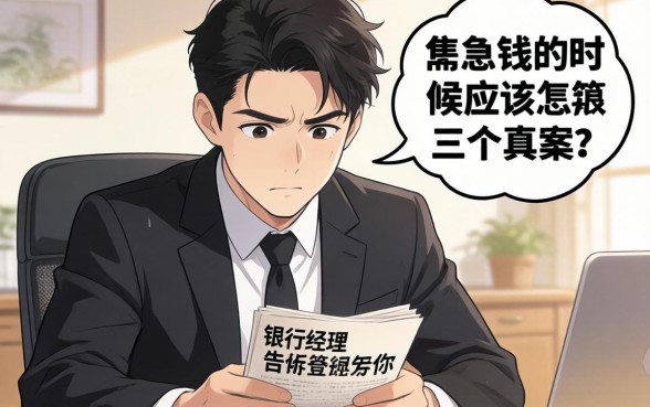 特别着急用钱的时候应该怎么做？银行经理告诉你三个真实答案