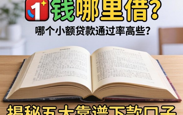 急需用钱哪里借？哪个小额贷款通过率高些呢？揭秘五大靠谱下款口子