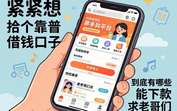 手头紧想找个靠谱的借钱口子，手机上到底有哪些平台能下款？求老哥们推荐几个门槛低的！