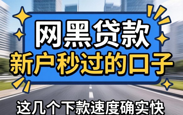 实测网黑贷款新户秒过的口子，这几个下款速度确实快