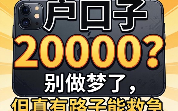 黑户口子 20000？别做梦了，但真有路子能救急