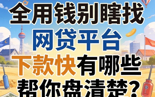 急用钱别瞎找，网贷平台下款快的有哪些我帮你盘清楚了