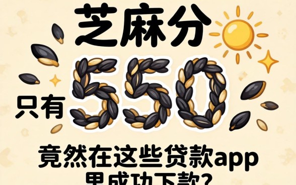 我芝麻分只有550，竟然在这些贷款app里成功下款了