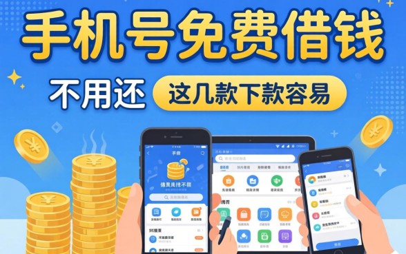 揭秘用手机号免费借钱不用还的软件有哪些，这几款下款容易