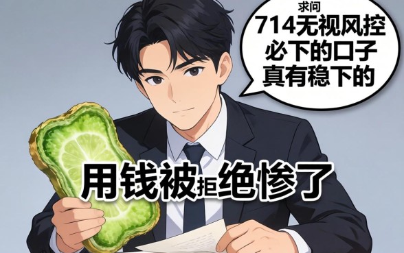 急用钱被拒惨了，求问714无视风控必下的口子真有稳下的吗？