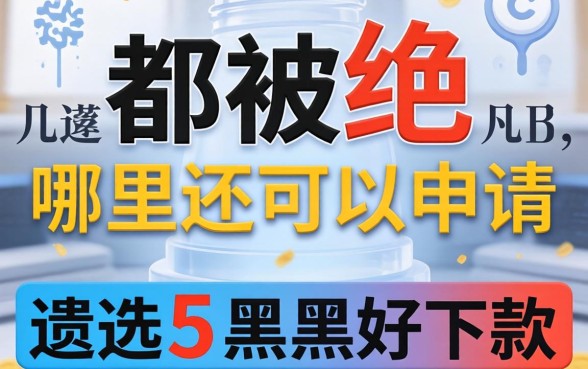 网贷几乎都被拒,哪里还可以申请,遴选5个黑户好下款的平台