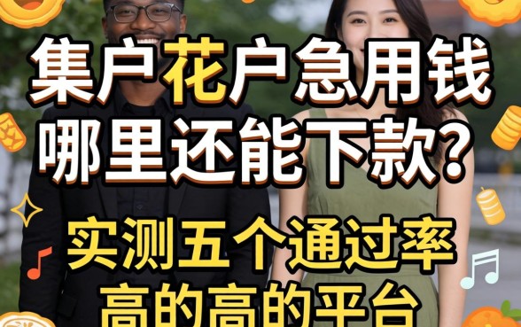 黑户花户急用钱哪里还能下款？实测五个通过率高的平台分享