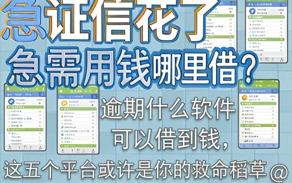 征信花了急需用钱哪里借？逾期什么软件可以借到钱，这五个平台或许是你的救命稻草